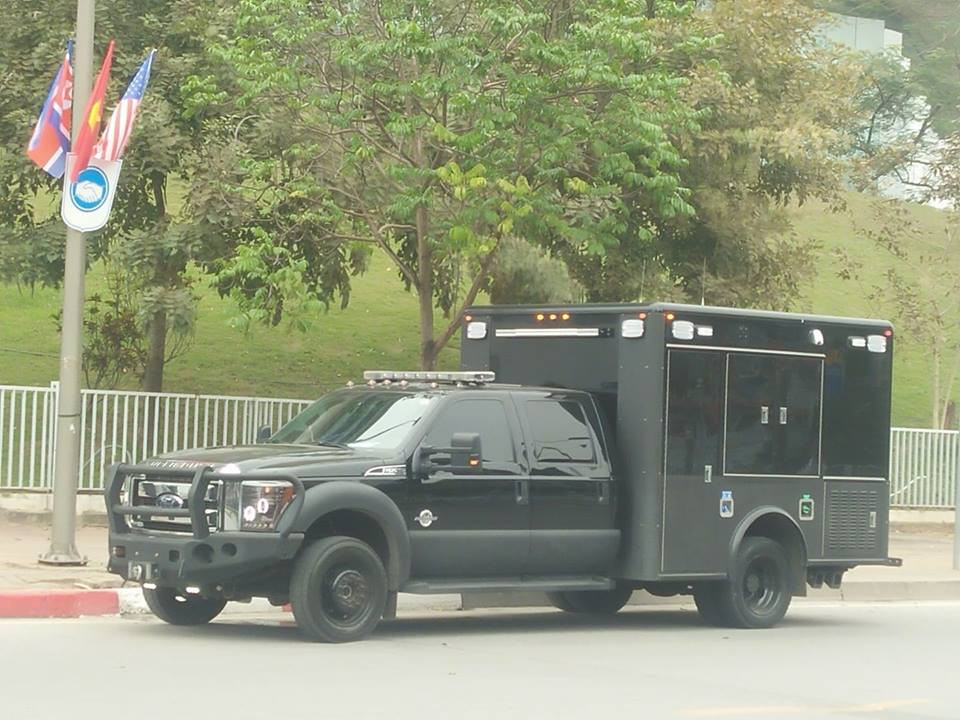 Chiếc xe đặc dụng của mật vụ Mỹ.