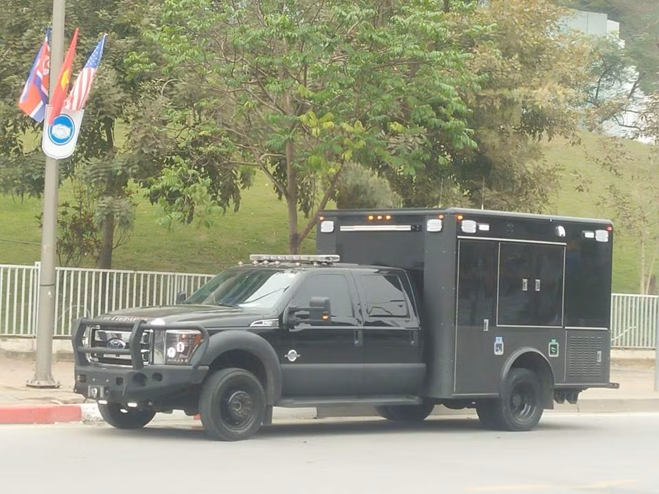 Chiếc xe đặc dụng của mật vụ Mỹ.