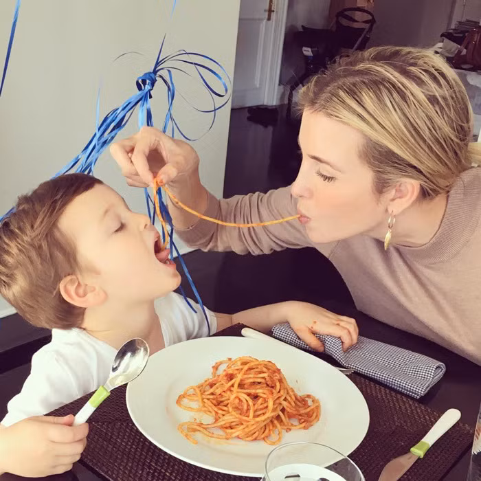 Ivanka tổ chức sinh nhật lần thứ 3 cho con trai Joseph với kiểu ăn mì Spaghetti truyền thống. (Ảnh: Instagram)