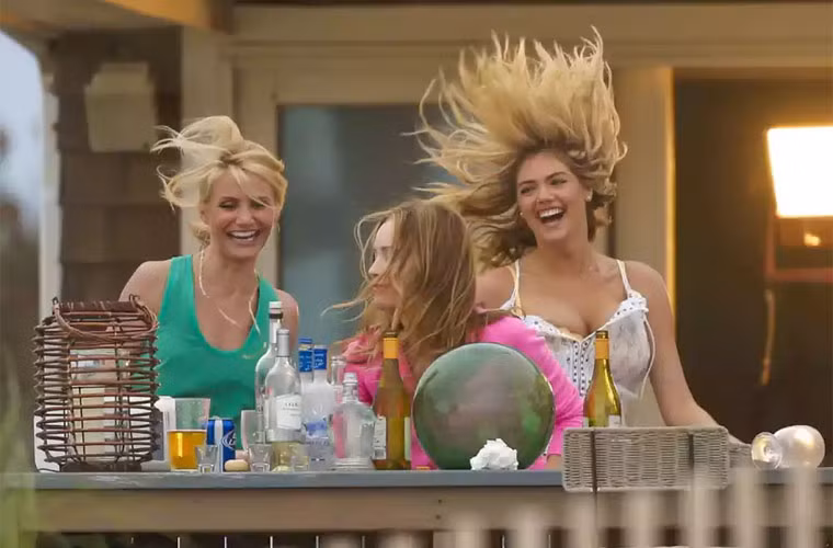 Người mẫu Kate Upton bị lu mờ hình ảnh khi đóng chung phim The Other Womanvới hai ngôi sao Cameron Diaz và Leslie Mann.