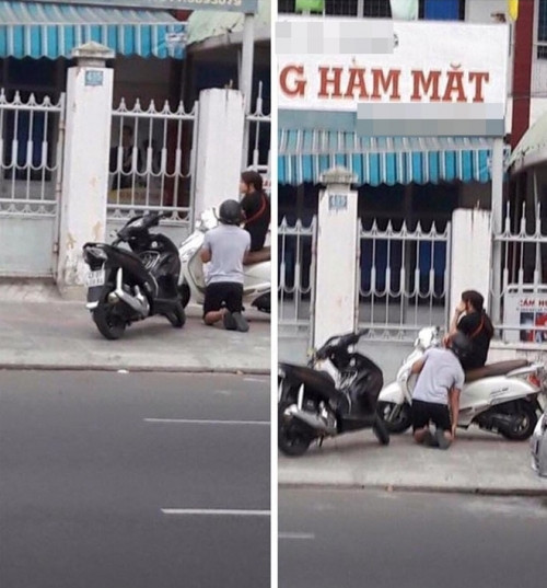 Người đàn ông quỳ gối trước bạn gái trên đường gây tranh cãi nảy lửa.