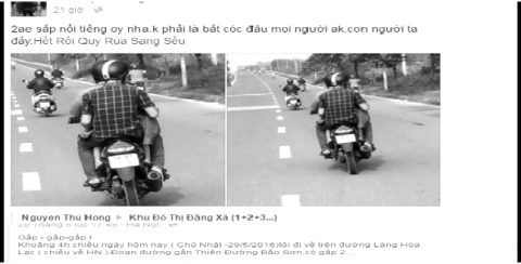 Facebook Anh Định Dung đăng bức ảnh nói lại rằng đây không phải là vụ bắt cóc.