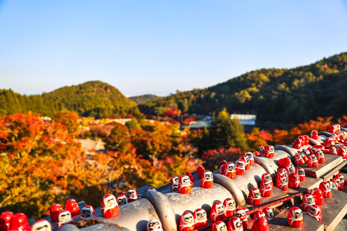 Búp bê Daruma không bao giờ bị ngã, tượng trưng cho ý chí kiên cường, không bao giờ gục ngã trước khó khăn của người dân Nhật Bản. Ảnh: Nguyễn Vân 