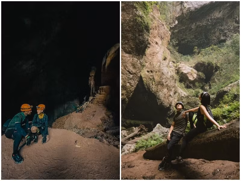 "Chúng tôi vẫn đi trekking, vào rừng, ngủ lều, người dơ bẩn mấy ngày đêm", Băng Di chia sẻ.