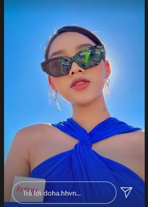 Cô đang tích cực kêu gọi khán giả bình chọn cho phần thi đối đầu Head to head challenge.