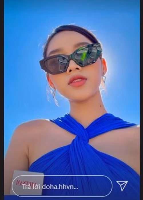 Cô đang tích cực kêu gọi khán giả bình chọn cho phần thi đối đầu Head to head challenge.