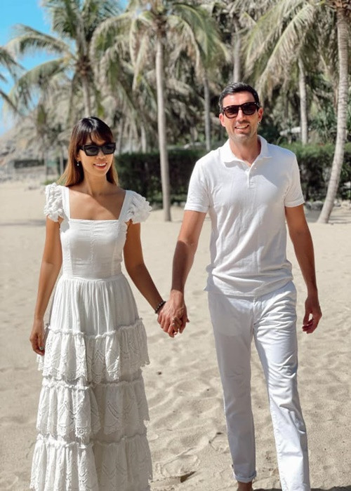 Tháng 7/2016, Hà Anh làm đám cưới với giáo viên tiểu học mang quốc tịch Anh tên Olly. Ảnh: FB Hà Anh