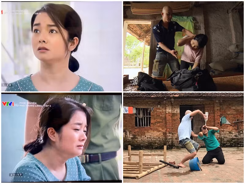 Nhan sac dien vien dong co vo bi bao hanh phim “Pho trong lang”