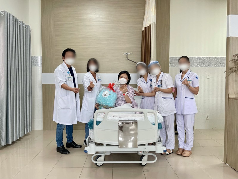 Sức khỏe của Vân Trang nhanh chóng hồi phục. Ảnh: FB bệnh viện T.D