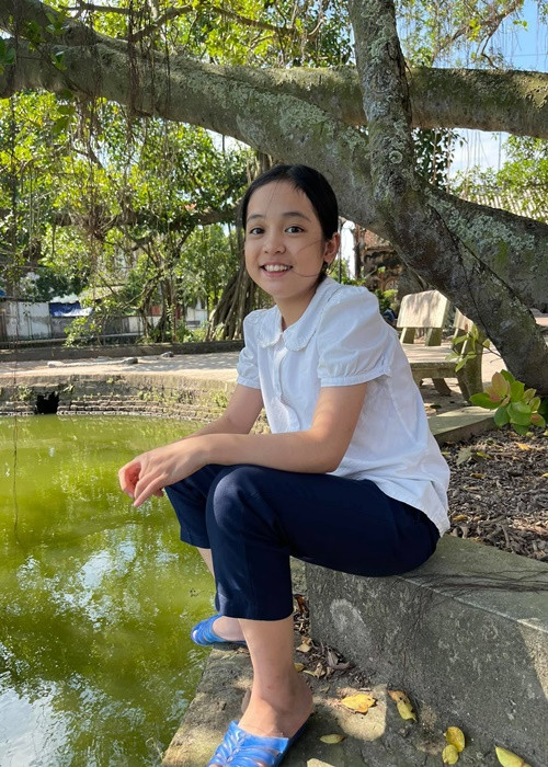 Diệp Anh càng lớn càng xinh xắn, được dự đoán là mỹ nhân tương lai. Ảnh: FB Chu Diệp Anh