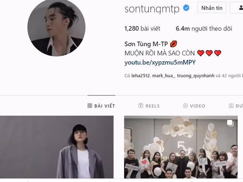 Trên Instagram, Sơn Tùng M-TP gửi lời chúc mừng sinh nhật đến Hải Tú. Anh viết: “Today is yours ... Just enjoy it and keep it up” (Tạm dịch: Hôm nay là ngày của em. Hãy vui vẻ nhé). Động thái của nam ca sĩ gốc Thái Bình gây chú ý bởi cả hai vướng tin đồn hẹn hò từ tháng 1/2021. Ảnh chụp màn hình