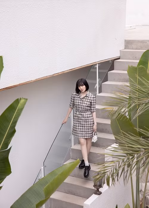 “Gà cưng” của Sơn Tùng M-TP tâm sự, cô cảm thấy vô cùng may mắn và hạnh phúc. Ảnh: FB Hải Tú