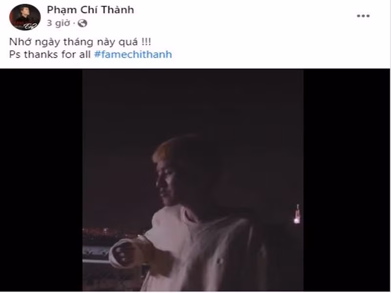 Chí Thành nhớ những ngày còn khỏe mạnh đi hát. Ảnh: FB Chí Thành
