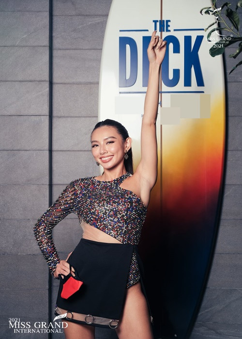 Ngoài Thùy Tiên, đại diện Cambodia, Indonesia, Philippines và Guatemala cũng lọt top 5 cuộc bình chọn. Ảnh: FB Miss Grand International