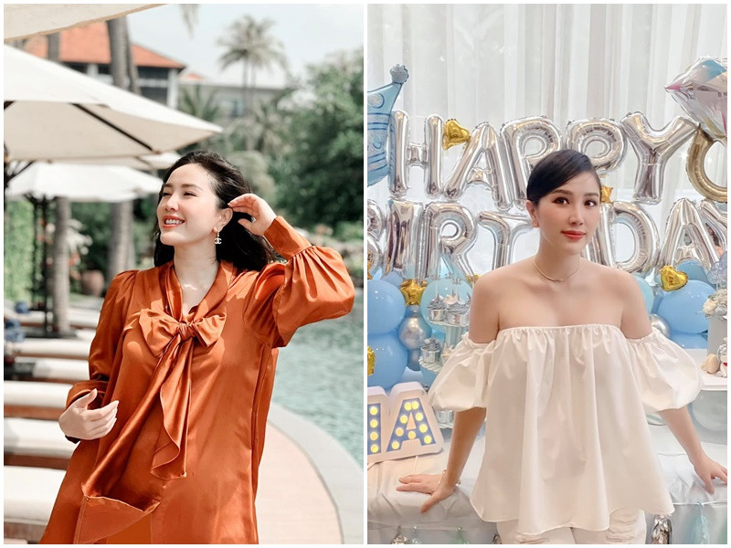 Mới đây, Bảo Thy lần đầu xác nhận chuyện bầu bí và sinh con. Trong quá trình mang thai, nữ ca sĩ khéo giấu bụng bầu. Ảnh: FB Bảo Thy