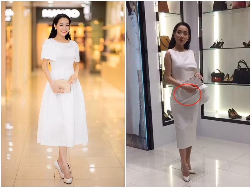 Nhã Phương cố gắng che chắn vòng 2 bằng váy áo hoặc phụ kiện khi mang thai con gái đầu lòng. Ảnh: Dân Việt