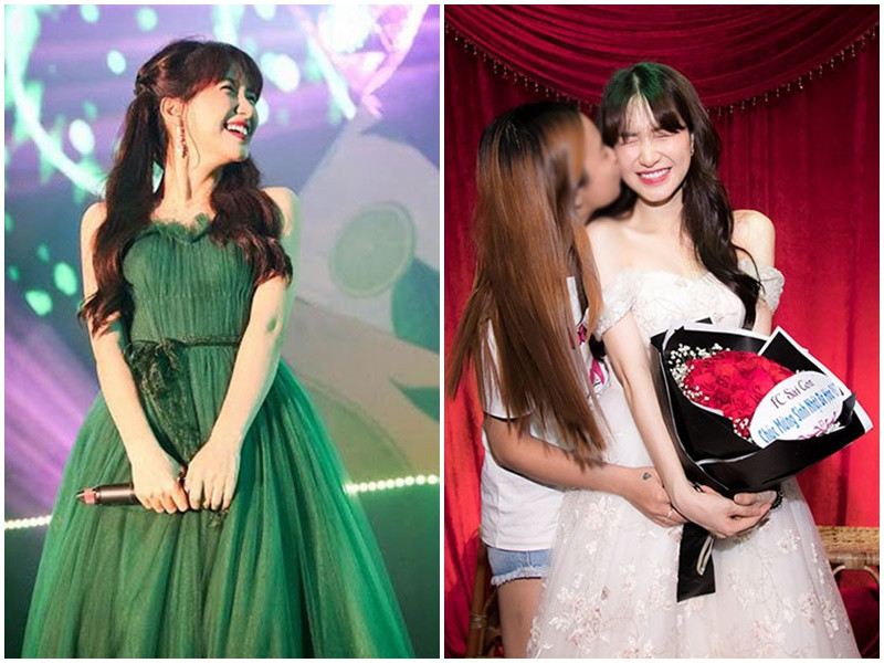 Không chỉ Bảo Thy, Hòa Minzy cũng giấu bụng bầu tài tình. Ảnh: FB Hòa Minzy