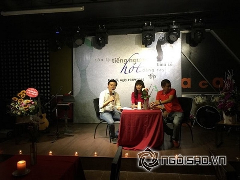 Quang Minh từng làm MC trong một số buổi ra mắt sách của Linh Lê. Ảnh: Ngôi sao