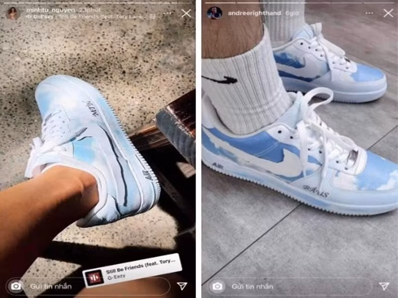 Sau khi chia tay, Andree và Minh Tú giữ mối quan hệ bạn bè. Từ năm 2020, cả hai để lộ không ít bằng chứng nối lại tình xưa như đi giày đôi, tặng đồ cho nhau, thường xuyên đăng ảnh 1 chú cún giống hệt nhau. Ảnh: Vietnamnet