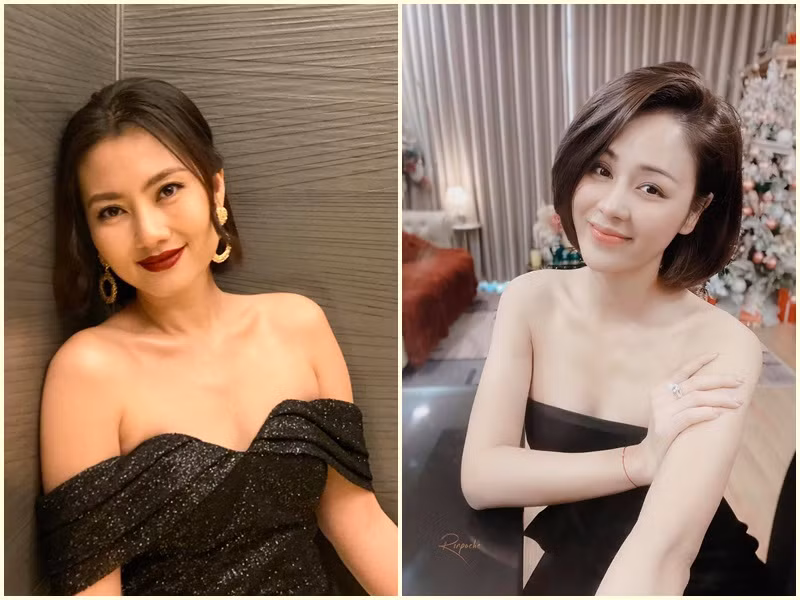 Ngoài đời, Ngọc Lan và Lương Thu Trang quyến rũ không kém cạnh nhau.