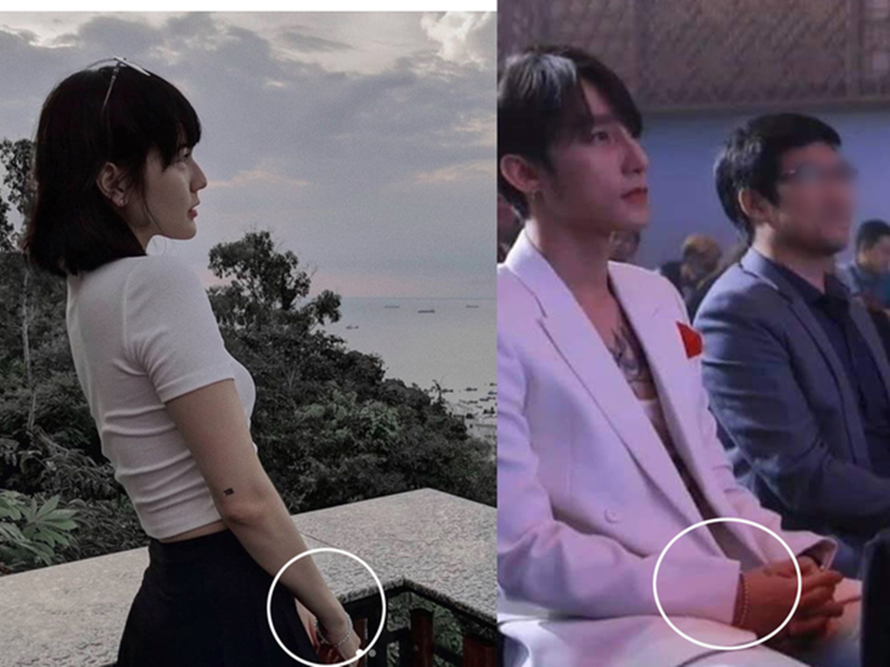 Cặp đôi tin đồn bị nghi đeo vòng tay đôi. Ảnh: Yan