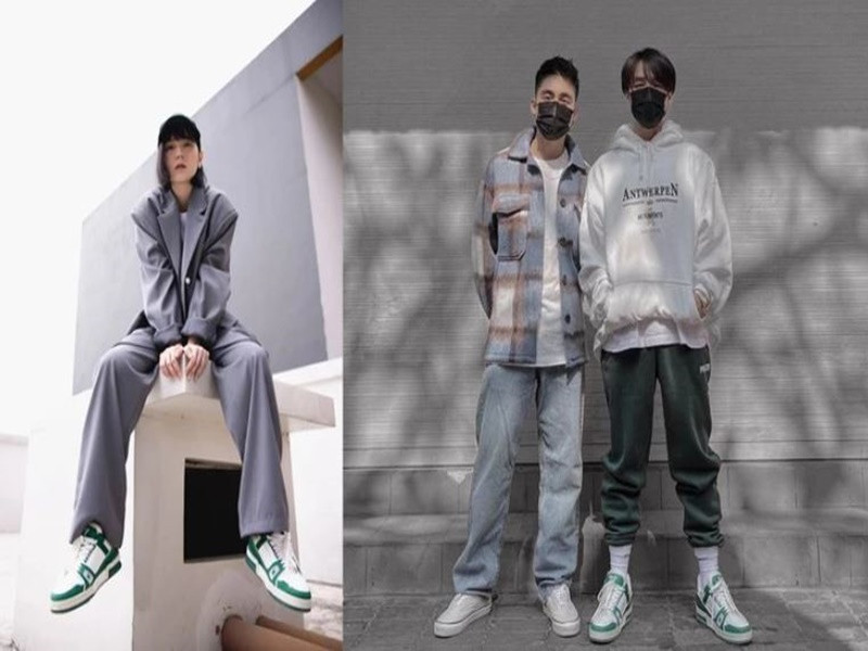 Ngoài mũ, Hải Tú còn bị soi dùng giày đôi với Sơn Tùng M-TP. Ảnh: Saostar