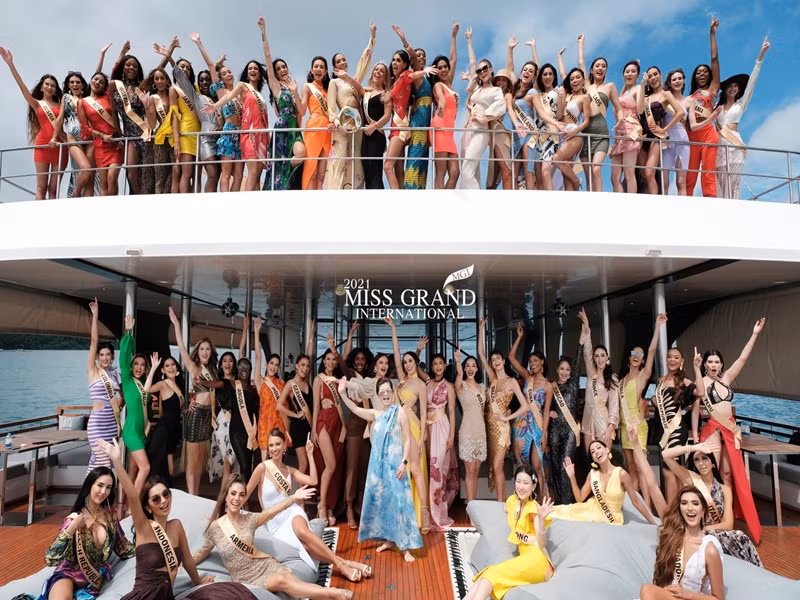 Hoa hậu Hòa bình Quốc tế 2021 đang diễn ra ở Thái Lan. Năm nay có gần 60 thí sinh tham dự. Chung kết cuộc thi được tổ chức vào ngày 4/12. Ảnh: Miss Grand International