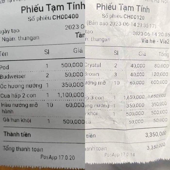 Xác minh quán nhậu trên phố Tạ Hiện bị tố “chặt chém” khách hàng Xac minh quan nhau tren pho Ta Hien bi to “chat chem” khach hang