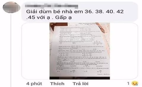  Quảng Bình: Lọt đề thi Toán tốt nghiệp THPT: Cũng trong kỳ thi tốt nghiệp THPT năm 2021, mạng xã hội tối 7/7 xôn xao việc tài khoản tên là T.G nghi làm "lộ" đề thi Toán trong giờ làm bài thi. Cụ thể, vào khoảng 15h59 ngày 7/7 (khi vẫn trong thời gian thí sinh làm bài thi), tài khoản này đăng một hình ảnh được cho là đề thi môn Toán kèm bình luận: "Giải giùm bé nhà em câu 36, 38, 40, 41 với ạ. Gấp ạ". 