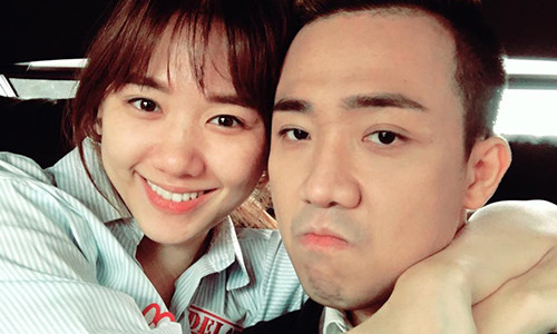 Hình ảnh mới nhất của Hari Won sau ca phẫu thuật. (Ảnh: Facebook Trấn Thành)