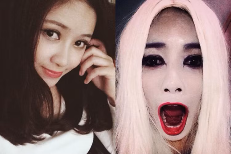 Để mừng lễ hội hóa trang, ca sĩ Dương Hoàng Yến từng vào vai Bạch phát ma nữ. (Ảnh: Thế giới văn hóa)