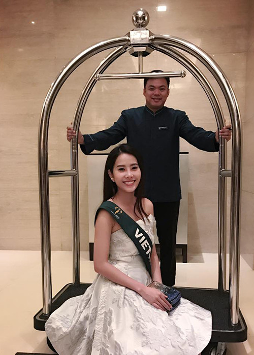 Trước đó, đại diện của Việt Nam được chuyên trang sắc đẹp Missosology xếp thứ 8 trong bảng xếp hạng nhan sắc của Hoa hậu Trái đất 2016. (Ảnh: Facebook nhân vật)