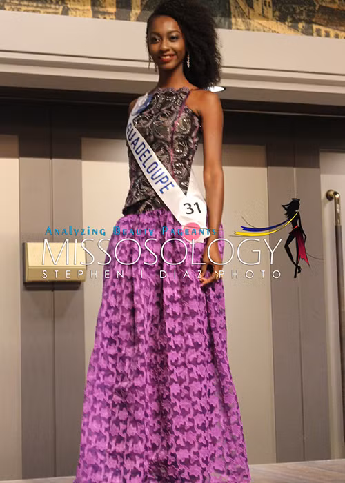 Vị trí thứ 9 thuộc về thí sinh đến từ Guadeloupe Presile Adolphe. Cô được đánh giá trưởng thành và chuyên nghiệp hơn so với lứa tuổi 19. Presile cũng rất tự tin và sở hữu thân hình vô cùng quyến rũ. (Ảnh: Missosology) 