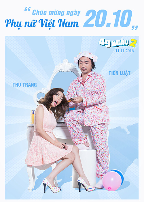 Hình ảnh làm đẹp hài hước của cặp Thu Trang - Tiến Luật mang thông điệp các chị em phụ nữ hãy trân trọng bản thân, luôn là chính mình và tỏa sáng trong từng khoảnh khắc.