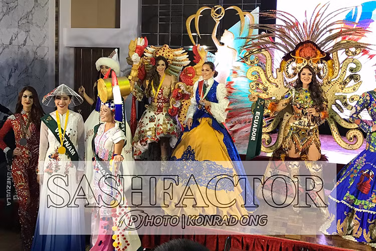 Xếp sau đại diện của Việt Nam ở phần thi Người đẹp ăn ảnh là thí sinh đến từ Myanmar (về nhì) và Venezuela (thứ ba). (Ảnh: SashFactor) 