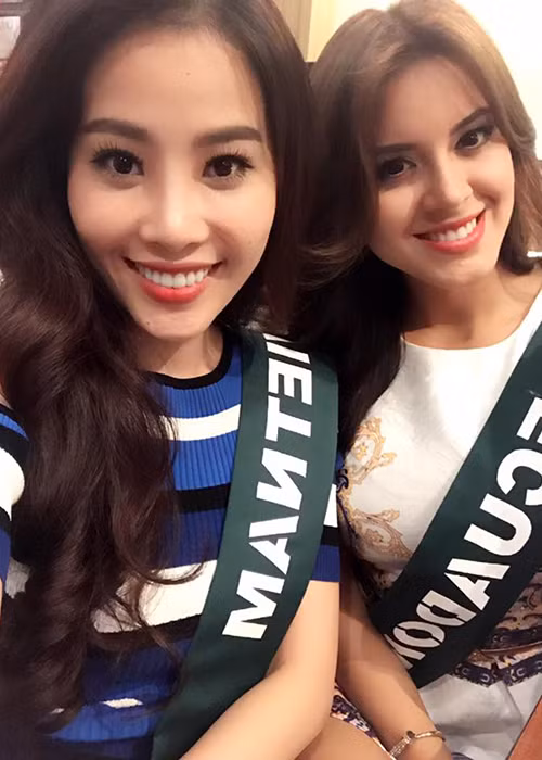 Trên trang cá nhân, Nam Em vừa cập nhật hình ảnh mới nhất của mình tại cuộc thi Hoa hậu Trái đất 2016 đang diễn ra ở Philippines. (Ảnh: FBVN)