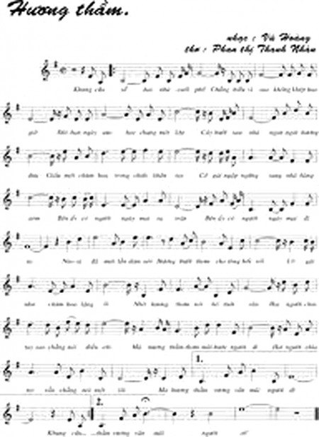 Hương thầm được giải nhì cuộc thi thơ của tuần báo Văn nghệ năm 1969. Đến năm 1984, bài thơ được nhạc sĩ Vũ Hoàng phổ nhạc. 