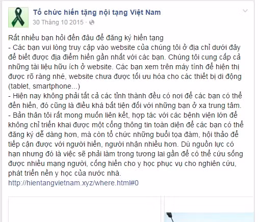 Cảnh báo trang web giả lừa bệnh nhân hiến mô tạng Canh bao trang web gia lua benh nhan hien mo tang