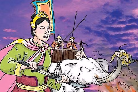 Thuở bé nữ tướng Bùi Thị Xuân ham mê võ nghệ, thích tập côn quyền đao kiếm. 15 tuổi, bà đã nổi tiếng gần xa về vẻ đẹp thanh tú và võ nghệ cao cường.