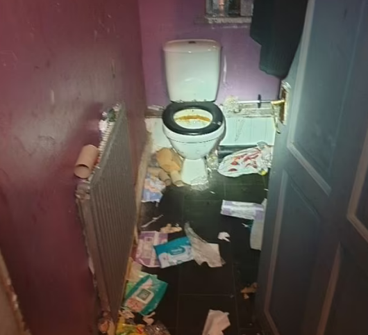 Cha mẹ của 6 đứa trẻ đã bị bắt giữ sau khi nhà chức trách phát hiện việc các em phải sống trong ngôi nhà "ổ chuột" này.