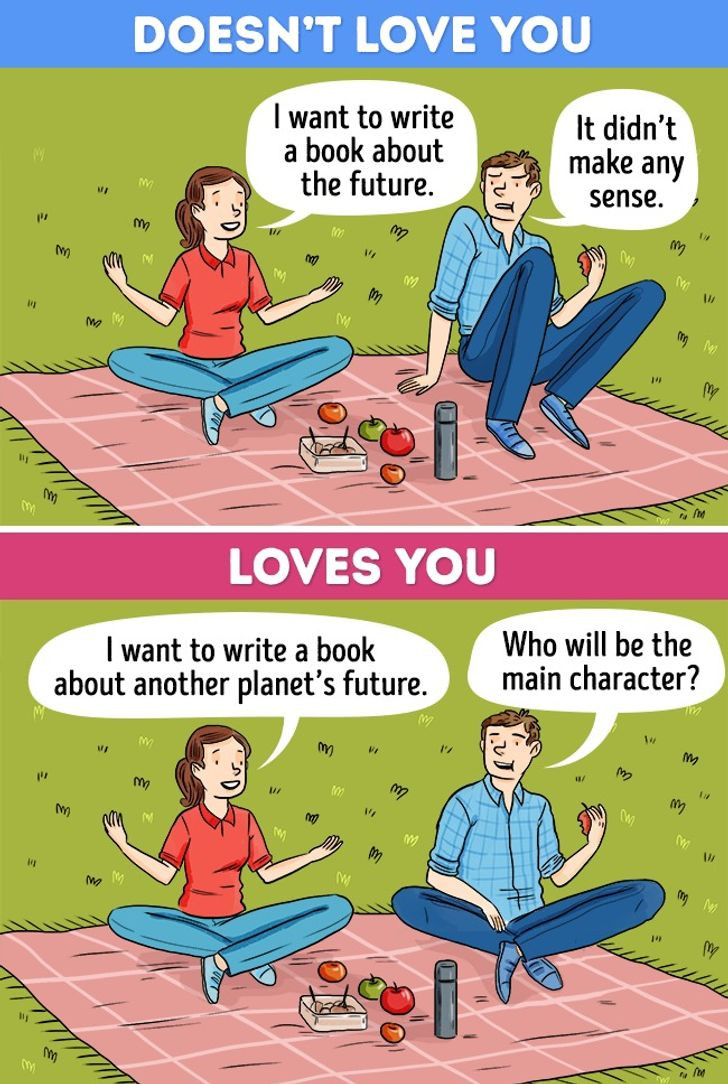 Anh ấy luôn ủng hộ người bạn đời khi cô ấy muốn làm bất cứ điều gì khiến bản thân cảm thấy vui vẻ.