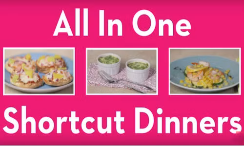 Ba món ăn bằng lò nướng cho bữa tối.