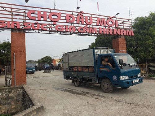 Cổng vào "chợ lợn" lớn nhất miền Bắc