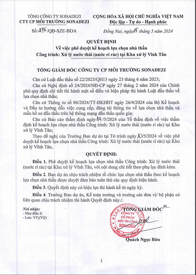 Gói thầu xử lý nước thải của Cty môi trường Sonadezi về tay ai? - Hình 2 Goi thau xu ly nuoc thai cua Cty moi truong Sonadezi ve tay ai?-Hinh-2
