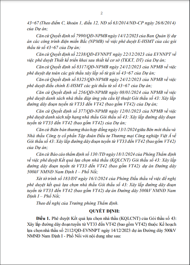 Cty Việt Á - nhà thầu quen của Ban QLDA các công trình điện miền Bắc? - Hình 5 Cty Viet A - nha thau quen cua Ban QLDA cac cong trinh dien mien Bac?-Hinh-5