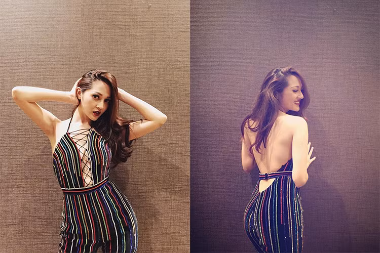 Bạn gái cũ của Hồ Quang Hiếu sở hữu gương mặt xinh đẹp với chiếc mũi cao, má lúm đồng tiền ngọt ngào cùng thân hình cân đối, quyến rũ.