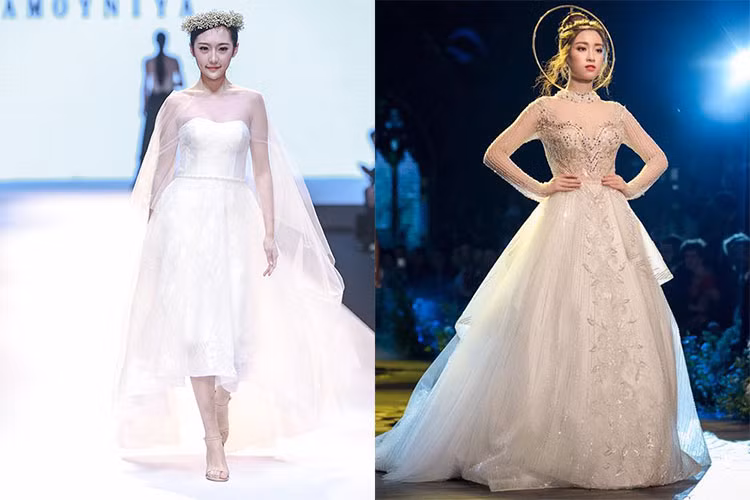 Tân Hoa hậu Thế giới Trung Quốc 2017 là một người mẫu kiêm diễn viên. Đỗ Mỹ Linh cũng thường xuyên sải bước trên sàn catwalk sau khi đăng quang cuộc thi Hoa hậu Việt Nam 2016.