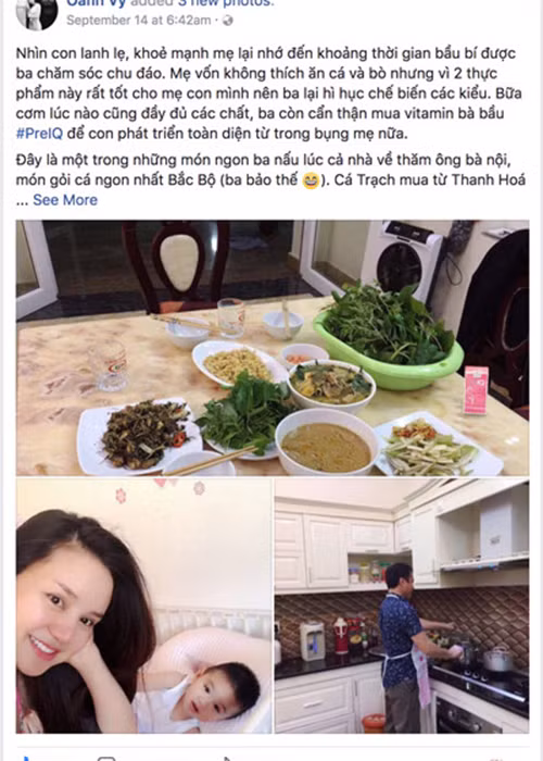 Biết ông xã không muốn gây chú ý, trên trang cá nhân, Vy Oanh khéo che khuôn mặt ông xã. Qua những chia sẻ của nữ ca sĩ, nhiều người khen ngợi chồng đại gia của Vy Oanh rất cưng chiều vợ. Ảnh: FBNV