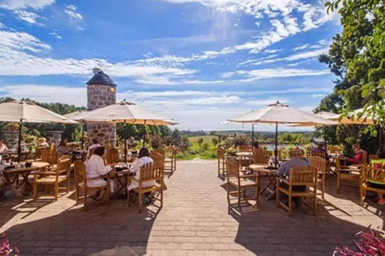 5. Ste. Anne's Spa - Toronto, ON: Khu nghỉ mát Ontario là một trong những resort hạng sang nhất. Trong khu nghỉ dưỡng khách được đón tiếp chu đáo từ bữa ăn đến dịch vụ spa nuông chiều và các liệu pháp chăm sóc sức khỏe theo nhóm. Các loại phòng bao gồm boongalô riêng biệt đều có bồn tắm nước nóng, lò sưởi và đồ nội thất thủ công cũng như ban công riêng. Tại đây du khách sẽ được tận hưởng các phương pháp trị liệu như mát xa bằng đá nóng, đánh bóng mặt và cơ thể. Bạn có thể yên tâm rằng bạn sẽ có trải nghiệm spa tuyệt vời.