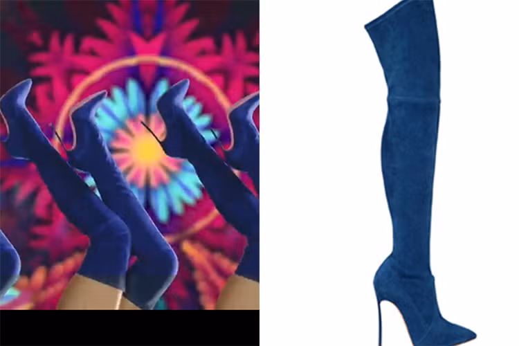 28 triệu đồng là giá của phụ kiện boost cao cổ màu xanh dương mà Chi Pu đi trong MV mới. Ảnh: chụp màn hình